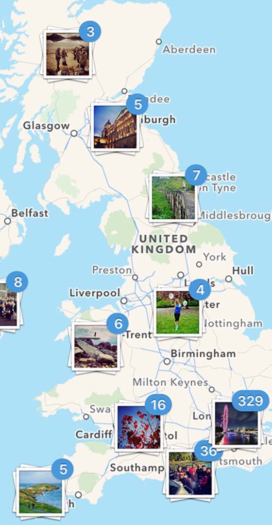 Aplicação de rastreio de localização através do Instagram